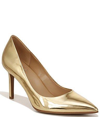 Naturalizer Anna Metallic Leather Pointed Toe Pumps Product Image