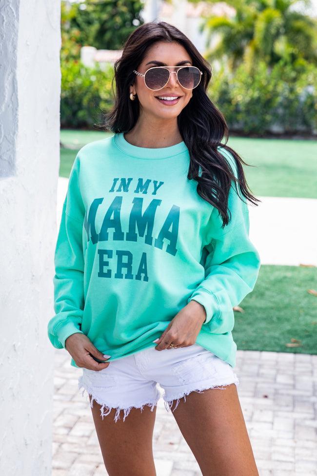 In My Mama Era Lime Oversized Graphic Sweatshirt Product Image