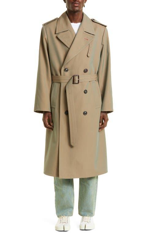 Maison Margiela Mens Doubled Breasted Wool Trench Coat Product Image