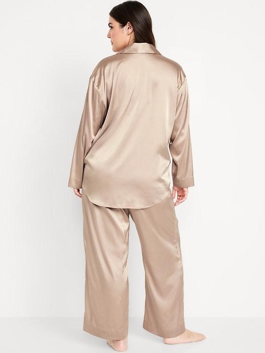 Satin Pajama Pant Set Product Image