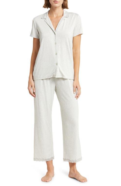 Natori Feathers Lace Trim Jersey Pajamas Product Image