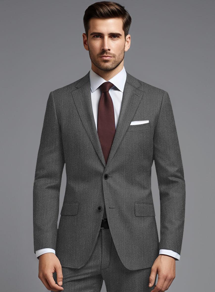 Cavalry Twill Dark Gray Wool Suit Product Image