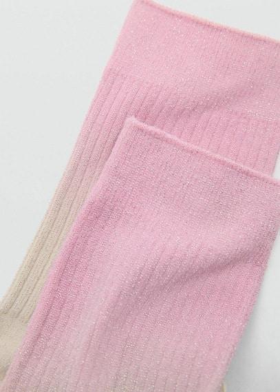 MANGO - Lurex degraded socks - One size - Women Product Image