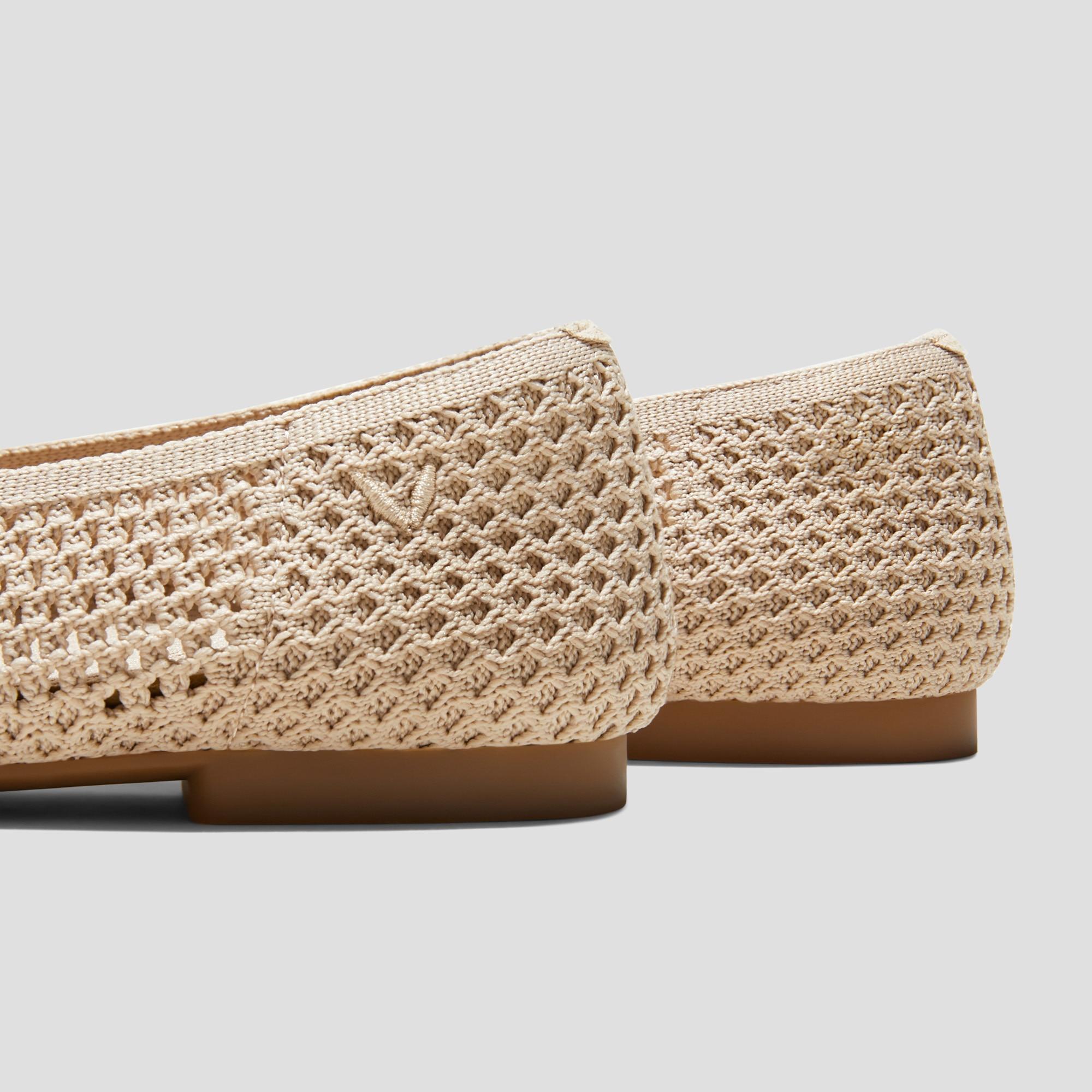 Square-Toe V-Cut Mesh Flats (Margot 2.0) Product Image