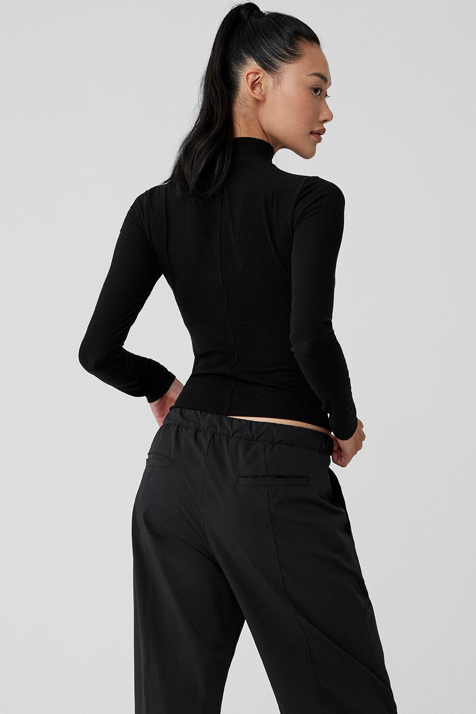 Alo Yoga | Ribbed Sea Coast Mockneck Long Sleeve Top Size: XS Product Image