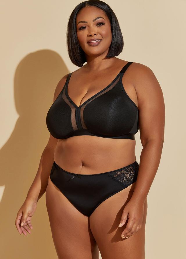 Plus Size Paneled Bikini Briefs Ashley Stewart Product Image