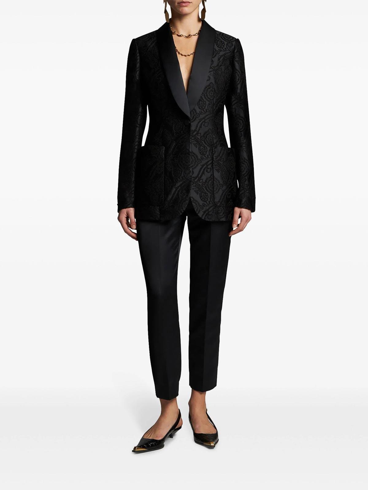 ETRO Silk Jacquard Blazer In Black Product Image