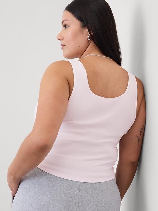 Signature Rib Square Crop Tank Product Image