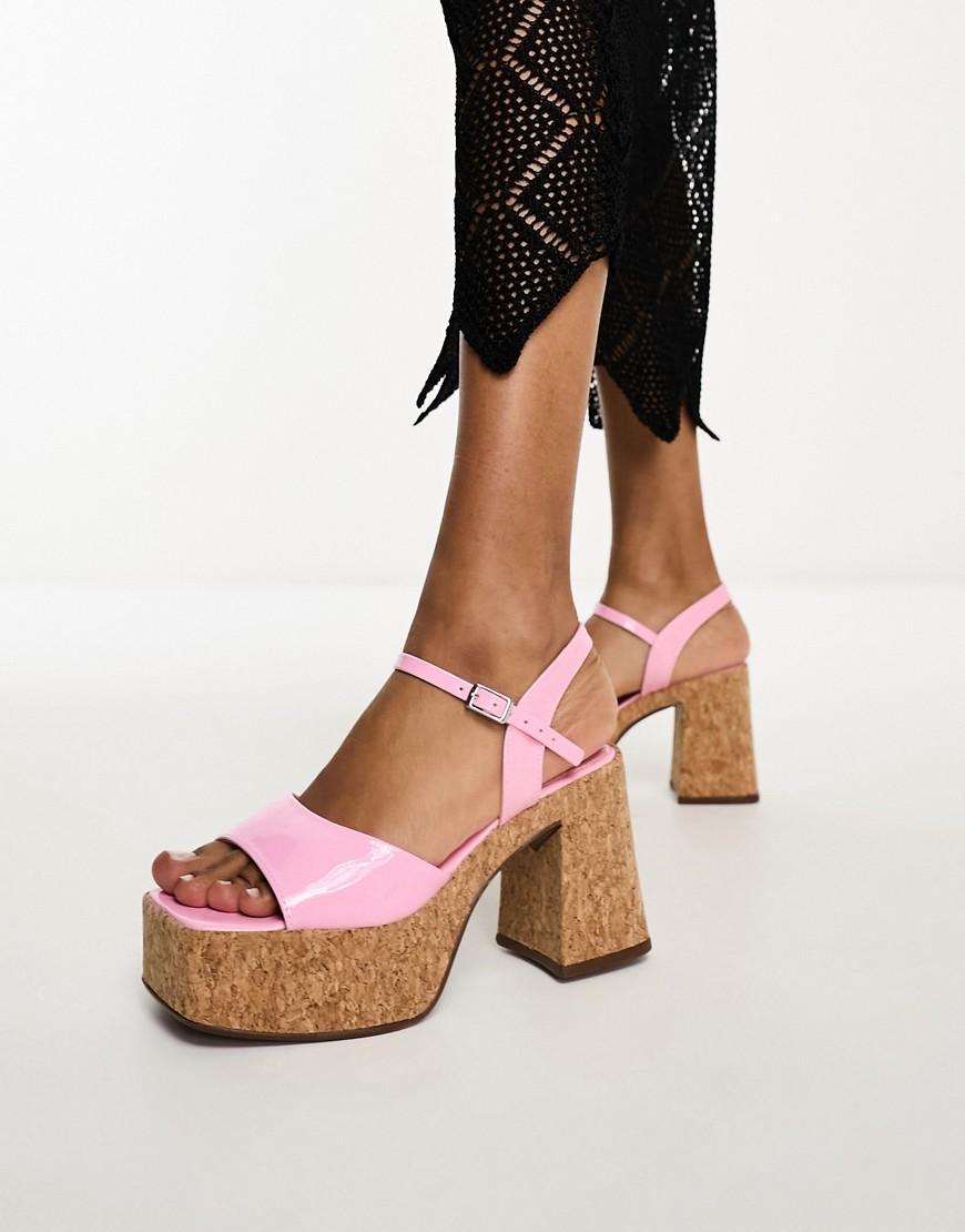 ASOS DESIGN Hamil mid platform sandals Product Image