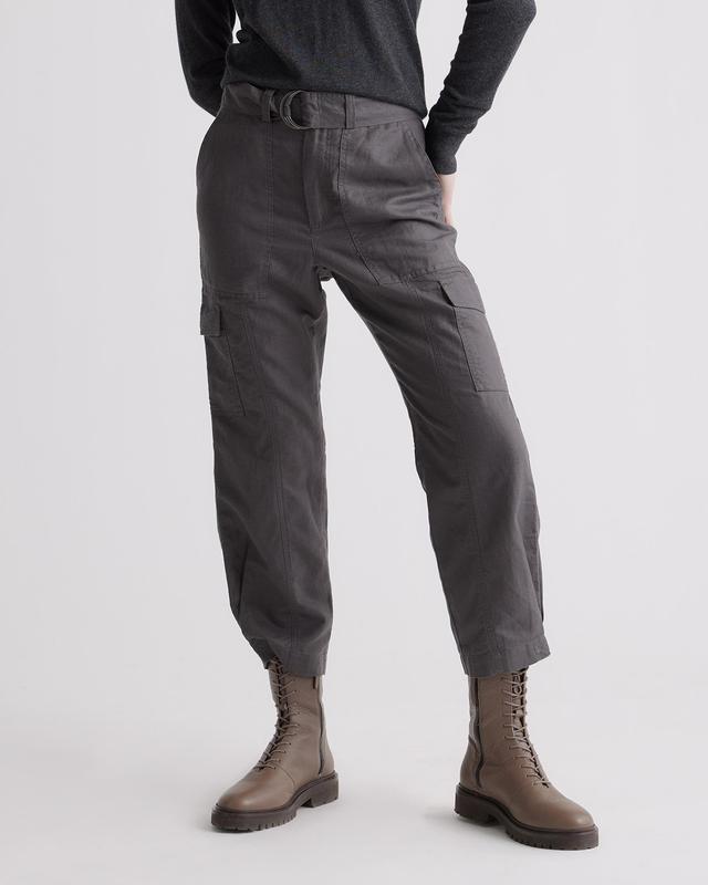 Cotton Linen Twill Cargo Pants Product Image