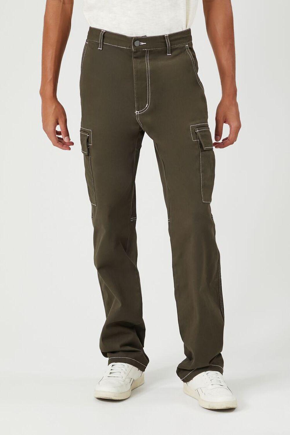 Topstitched Straight-Leg Pants | Forever 21 product image