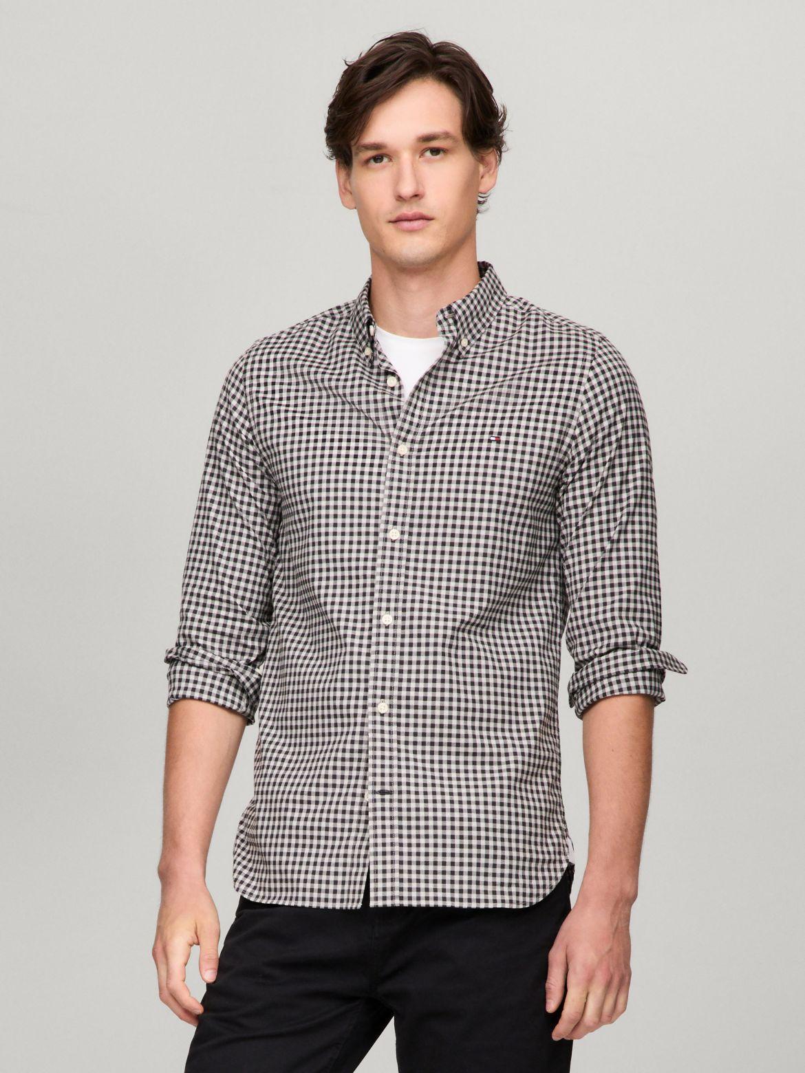 Tommy Hilfiger Men's Gingham Regular Fit Poplin Shirt Product Image