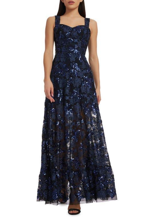 Dress the Population Anabel Floral Sequin Fit & Flare Gown Product Image