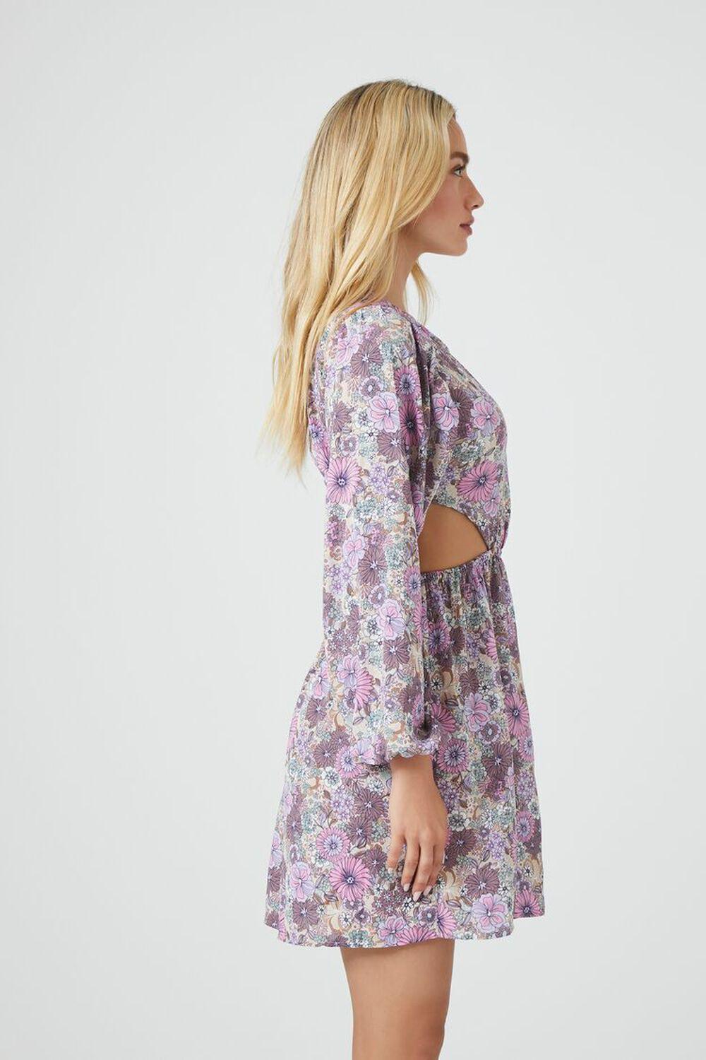 Floral Print Cutout Mini Dress | Forever 21 Product Image