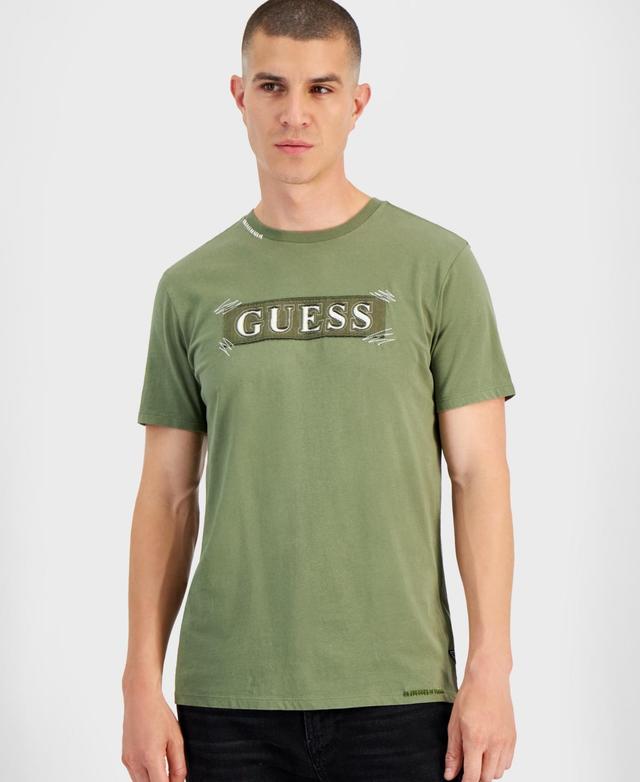 Guess Mens Relaxed-Fit Guess Applique T-Shirt Product Image