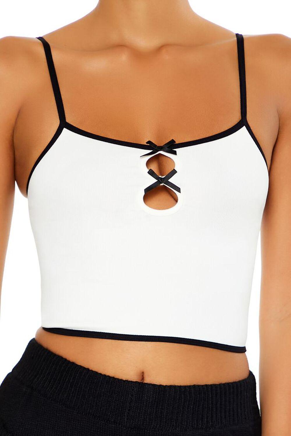 Seamless Two-Tone Bow Cutout Cami | Forever 21 Product Image