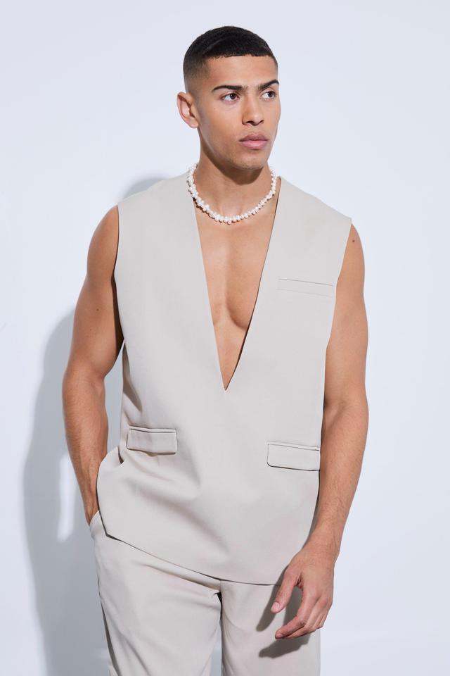 Tailored Pull Over Vest | boohooMAN USA Product Image