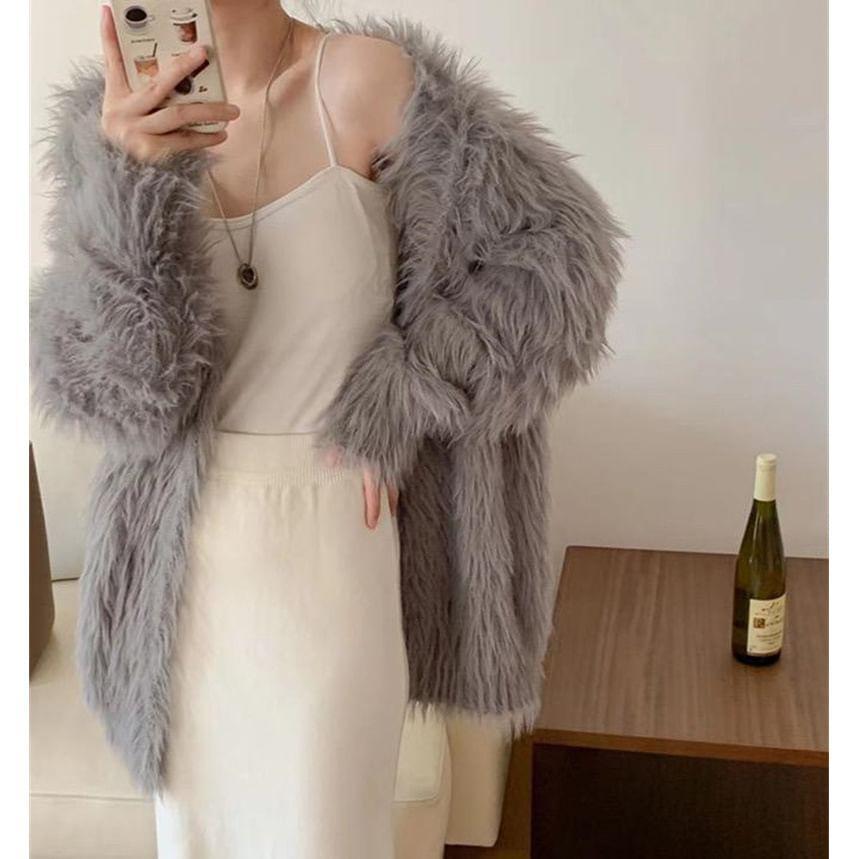 Plain Fluffy Jacket Product Image