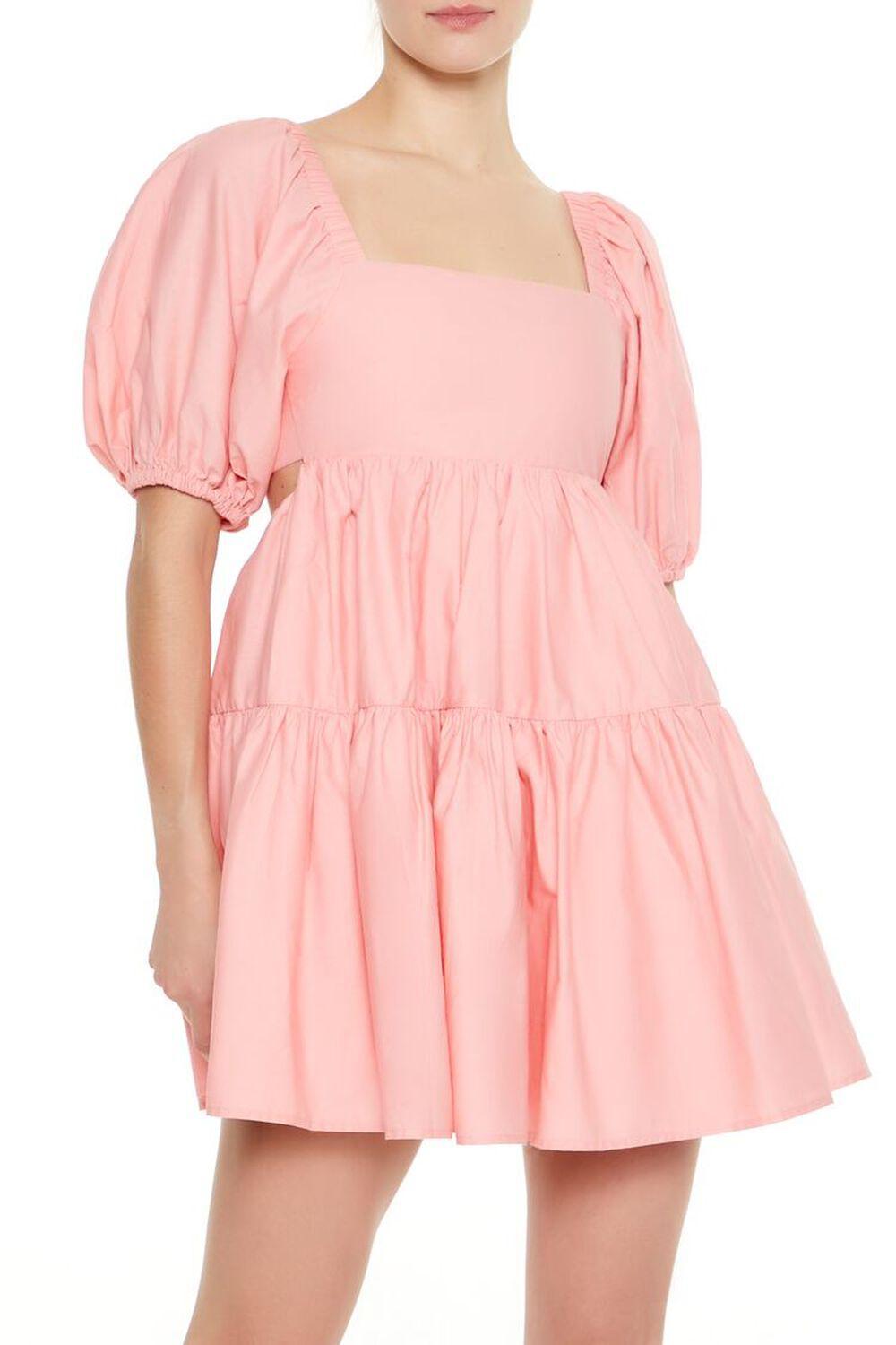 Puff-Sleeve Babydoll Mini Dress | Forever 21 Product Image