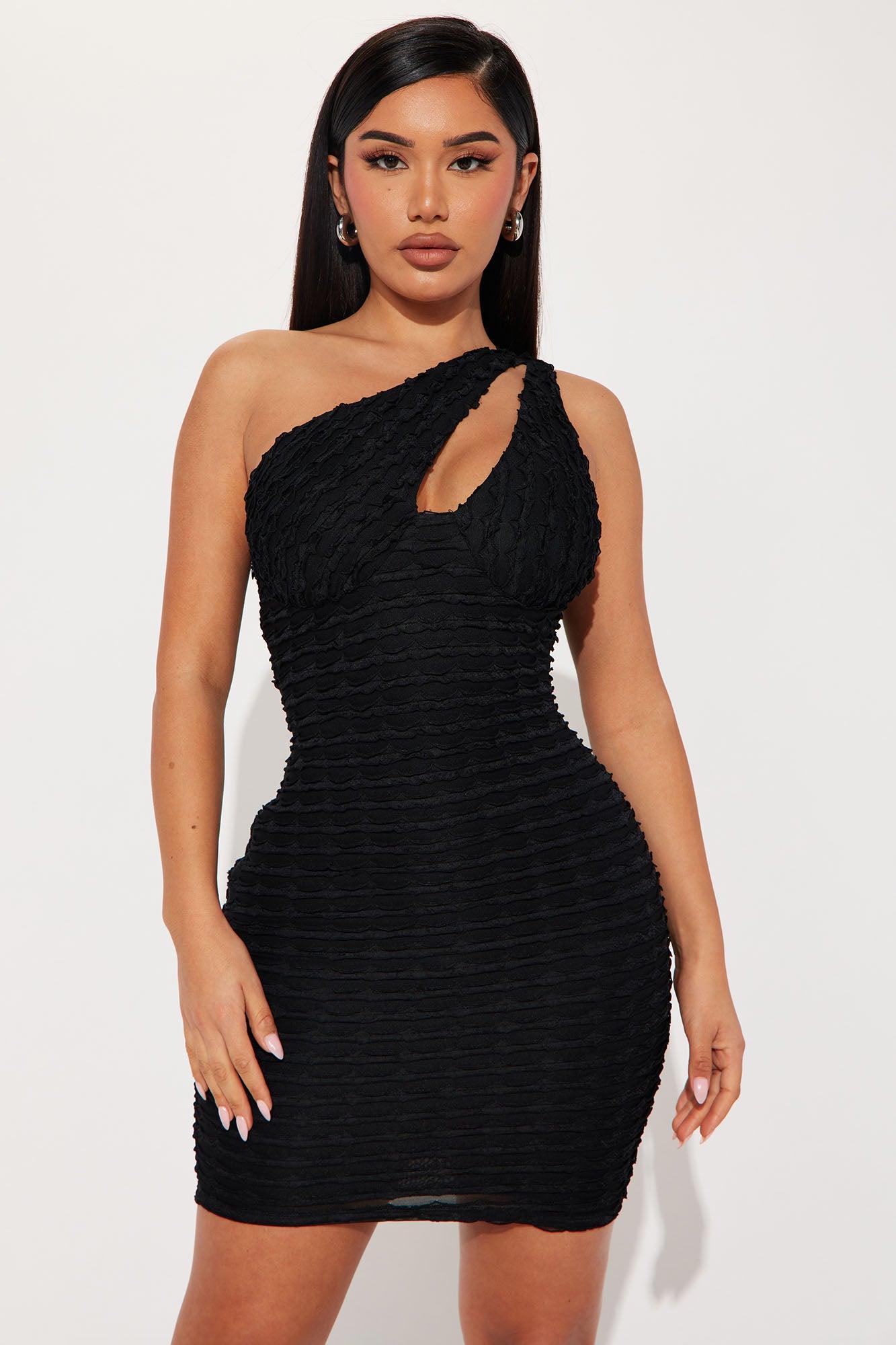 Met In South Beach Mini Dress - Black Product Image