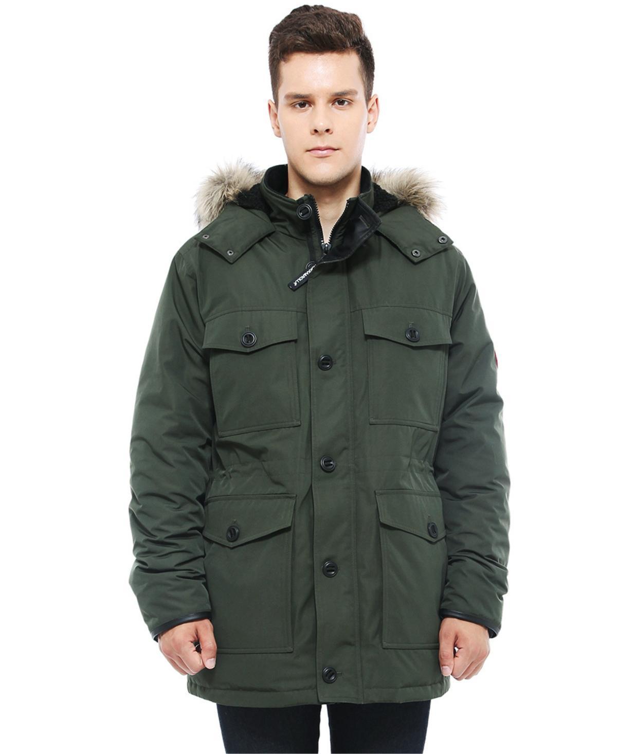 Mens Parka Jacket with Detachable Trim Product Image