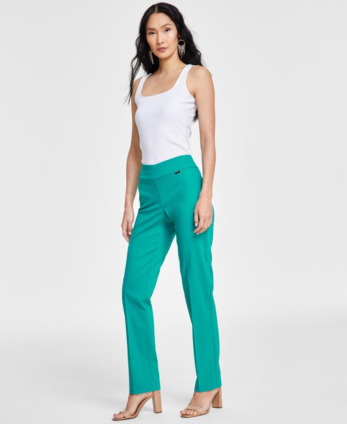 I.n.c. International Concepts Womens Tummy-Control Pull-On Straight-Leg Pants, Created for Macys Product Image