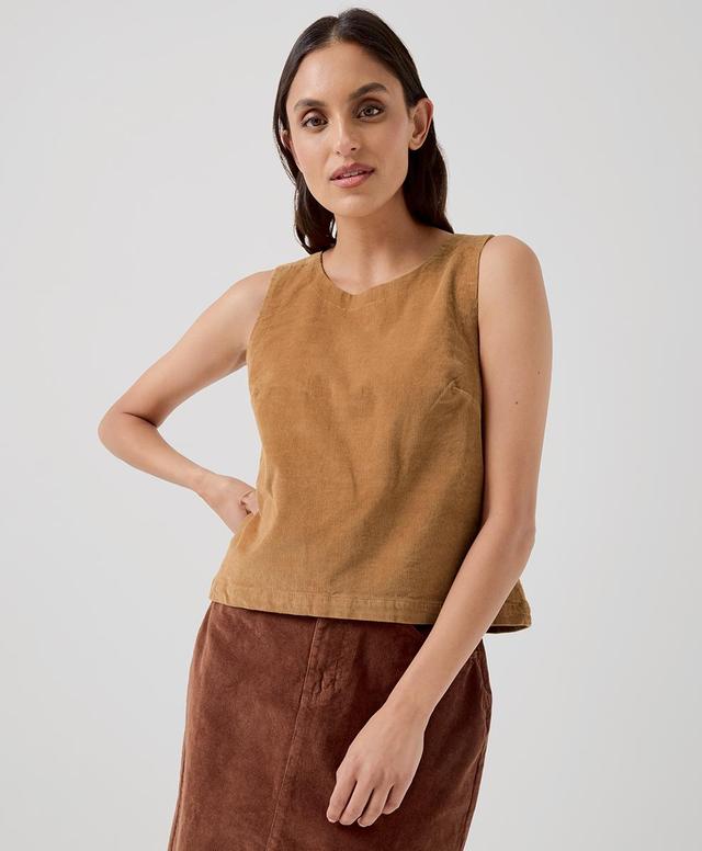 Womens Modern Corduroy Button Back Tank XS Product Image