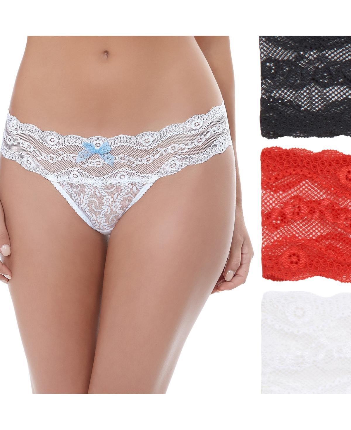 Lace Kiss Thong 3-Pack Product Image