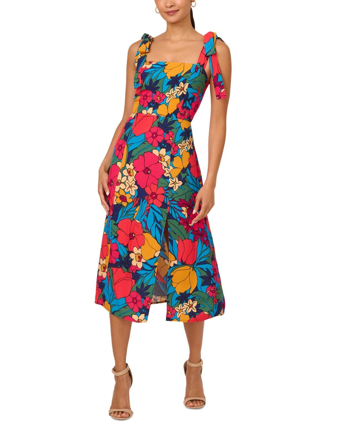 Adrianna by Adrianna Papell Womens Printed Midi Dress Product Image