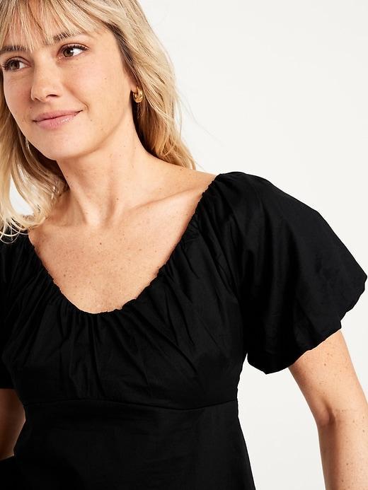 Waist-Defined V-Neck Top Product Image