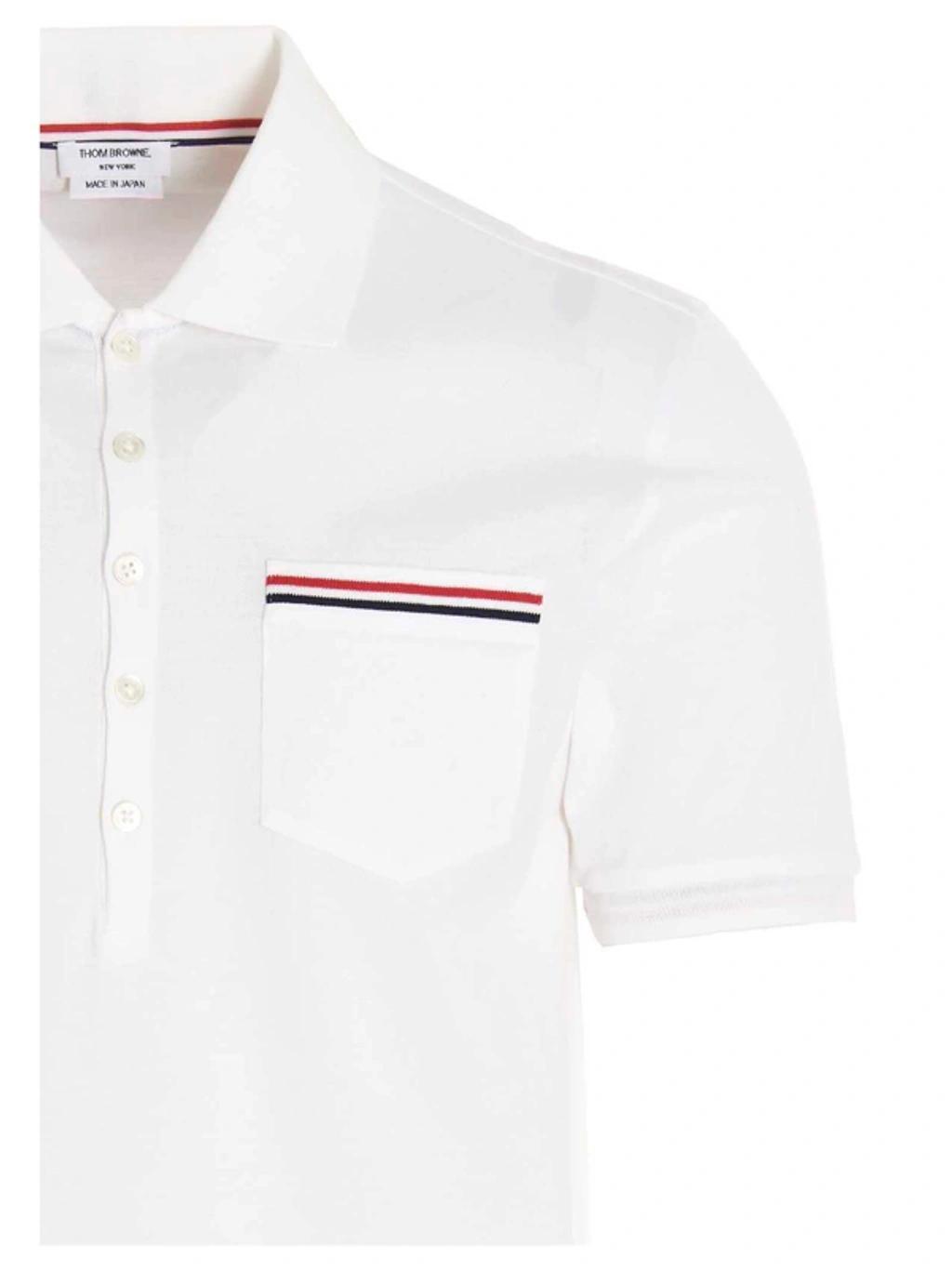 Rwb Pocket Trim Polo Shirt In White Product Image