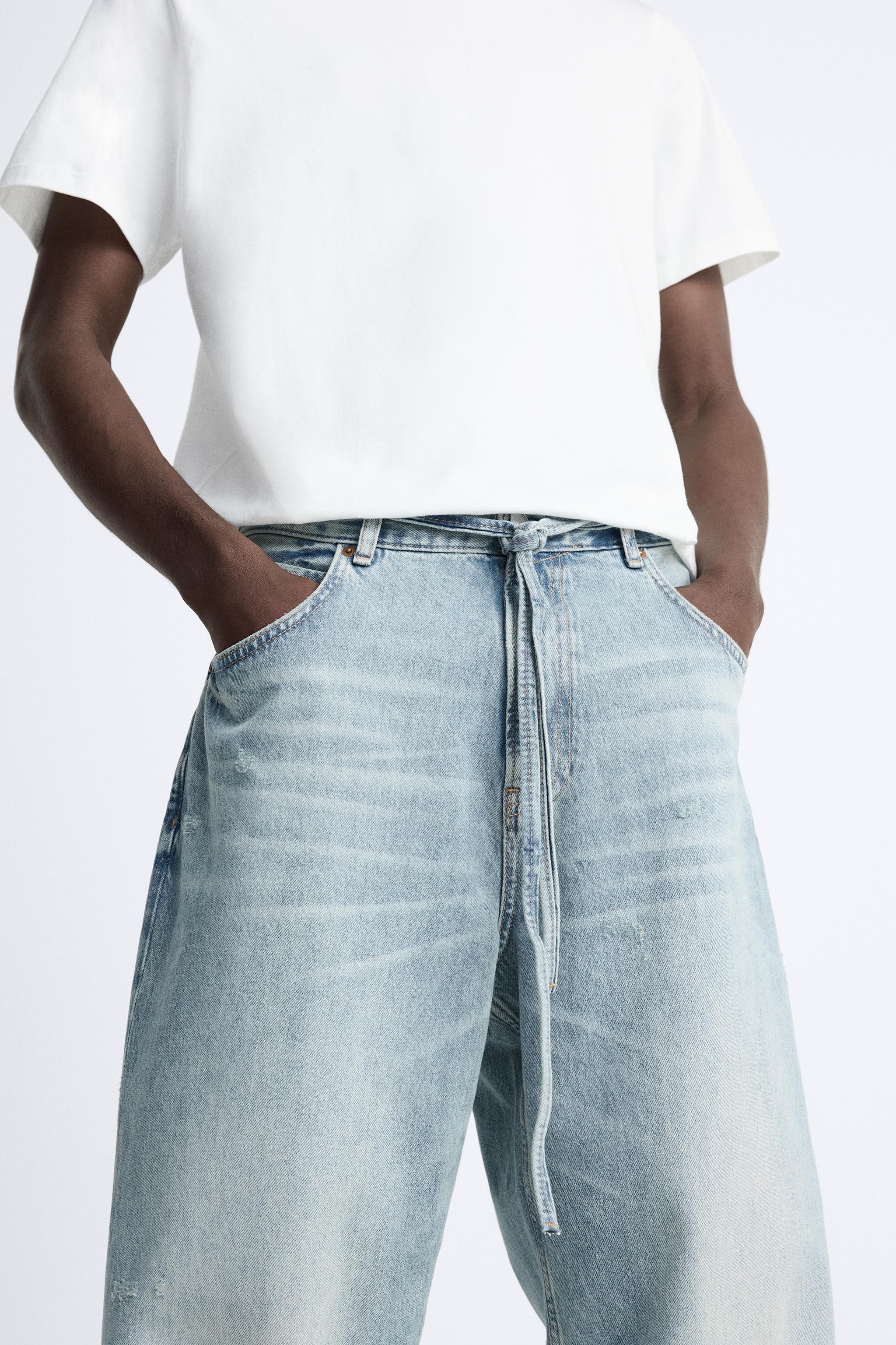 BAGGY BELTED JEANS Product Image