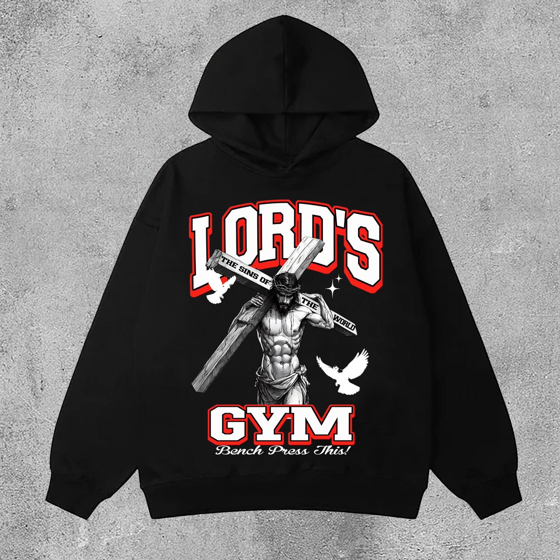 Stylish Lord's Gym Print Side Pockets Hoodie Product Image