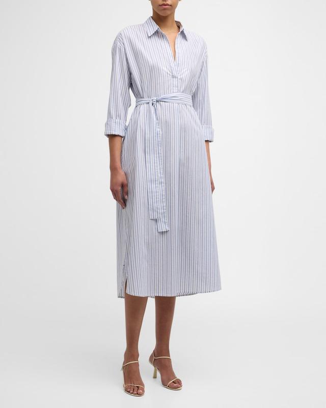 Marlowe Striped Cotton Midi Shirtdress Product Image