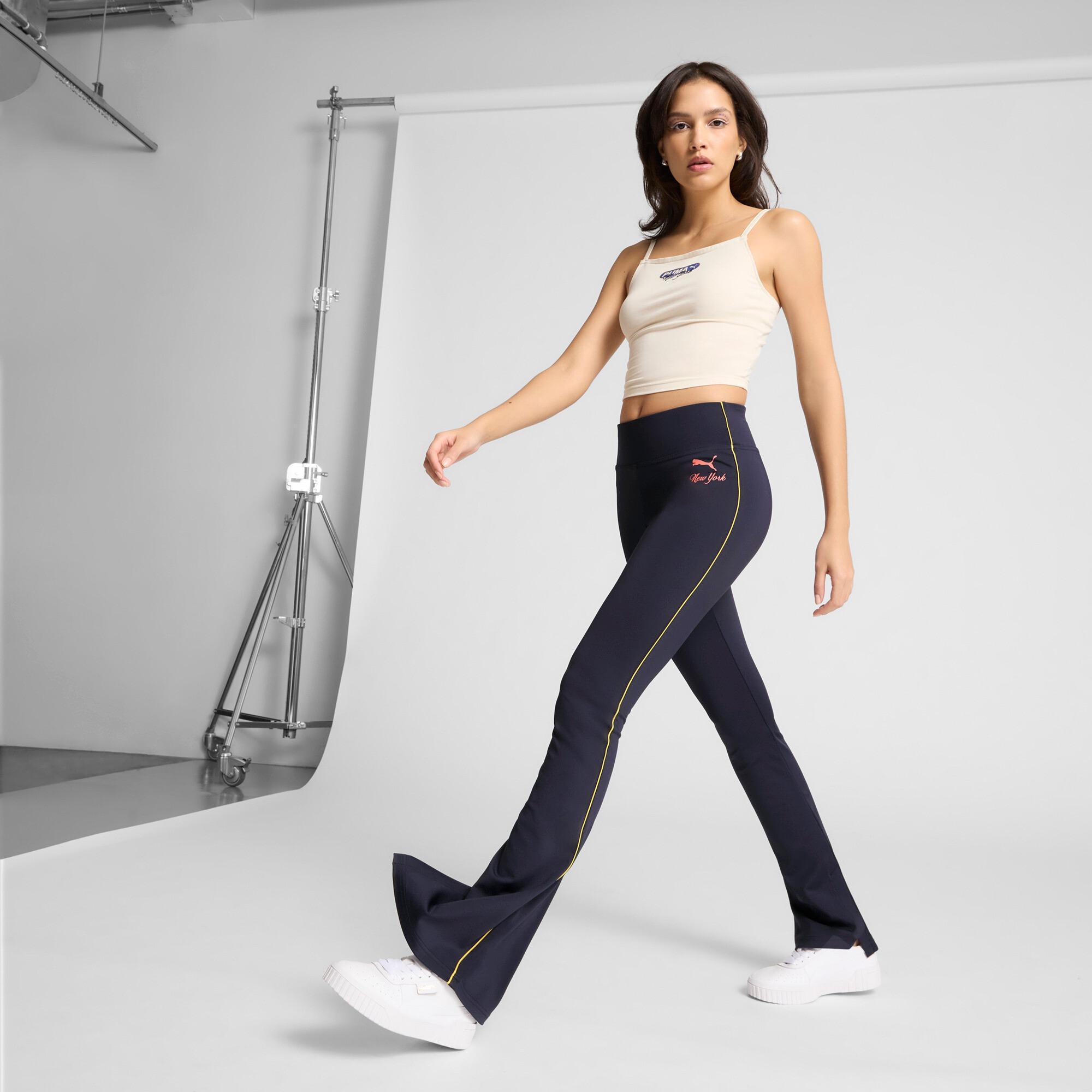 PUMA Wardrobe Essentials Bright Lights NYC Flagship Women's Flared Leggings Product Image