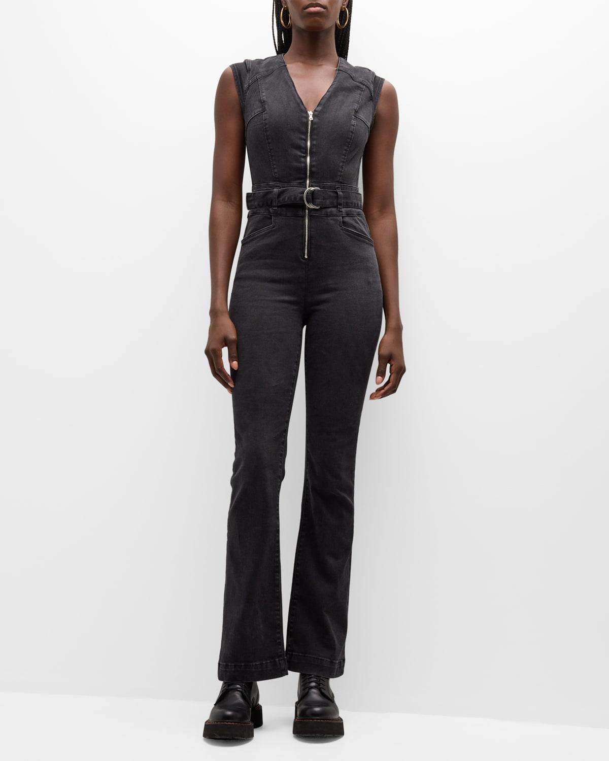 Womens Laurel Canyon Denim Jumpsuit Product Image