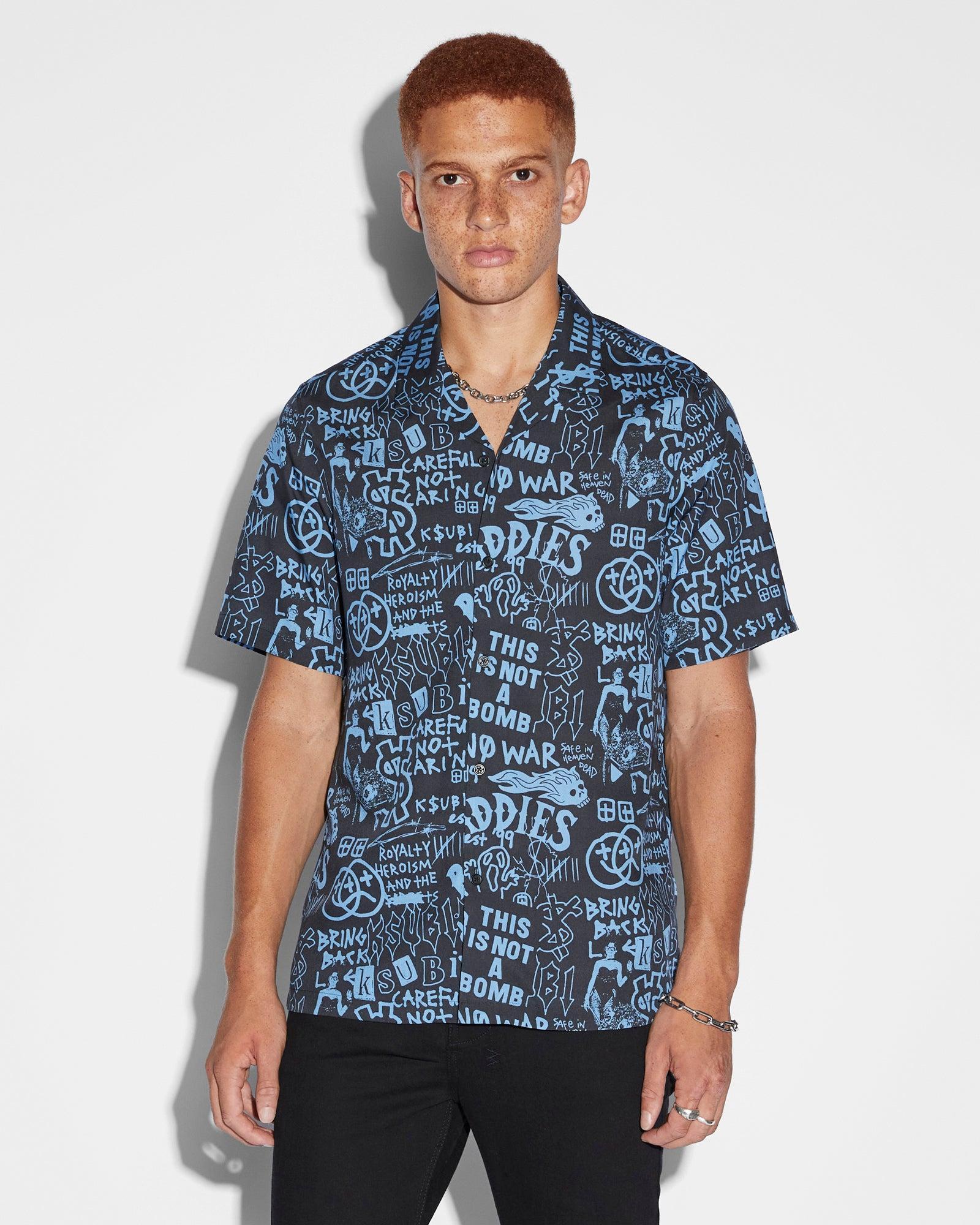 BADDIES RESORT SS SHIRT BLUE Male Product Image