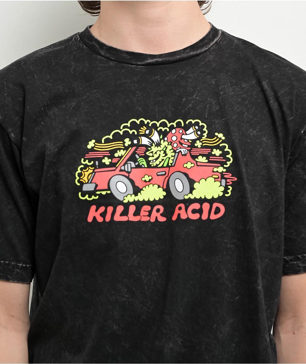 Killer Acid High Road Black Vintage Wash T-Shirt Product Image