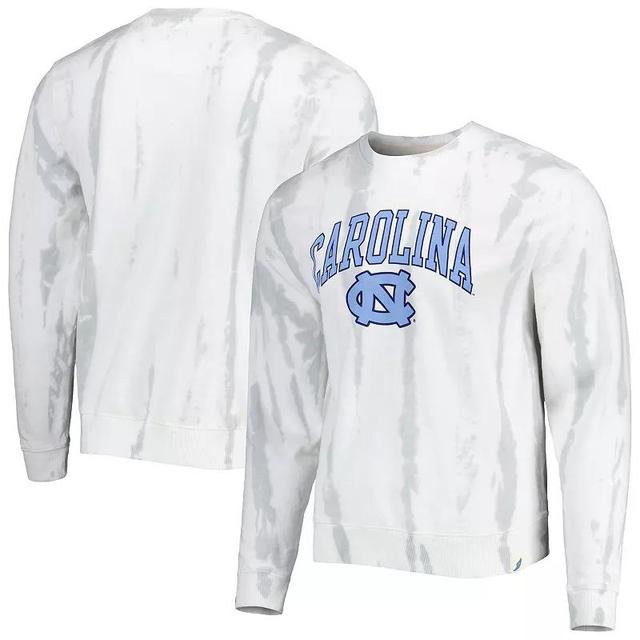 Mens League Collegiate Wear /Silver North Carolina Tar Heels Classic Arch Dye Terry Pullover Sweatshirt Product Image