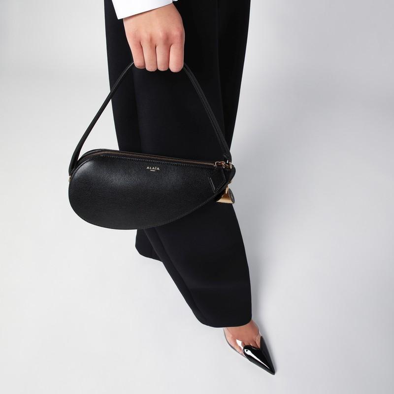 Le Demi-coeur Black Leather Bag Product Image