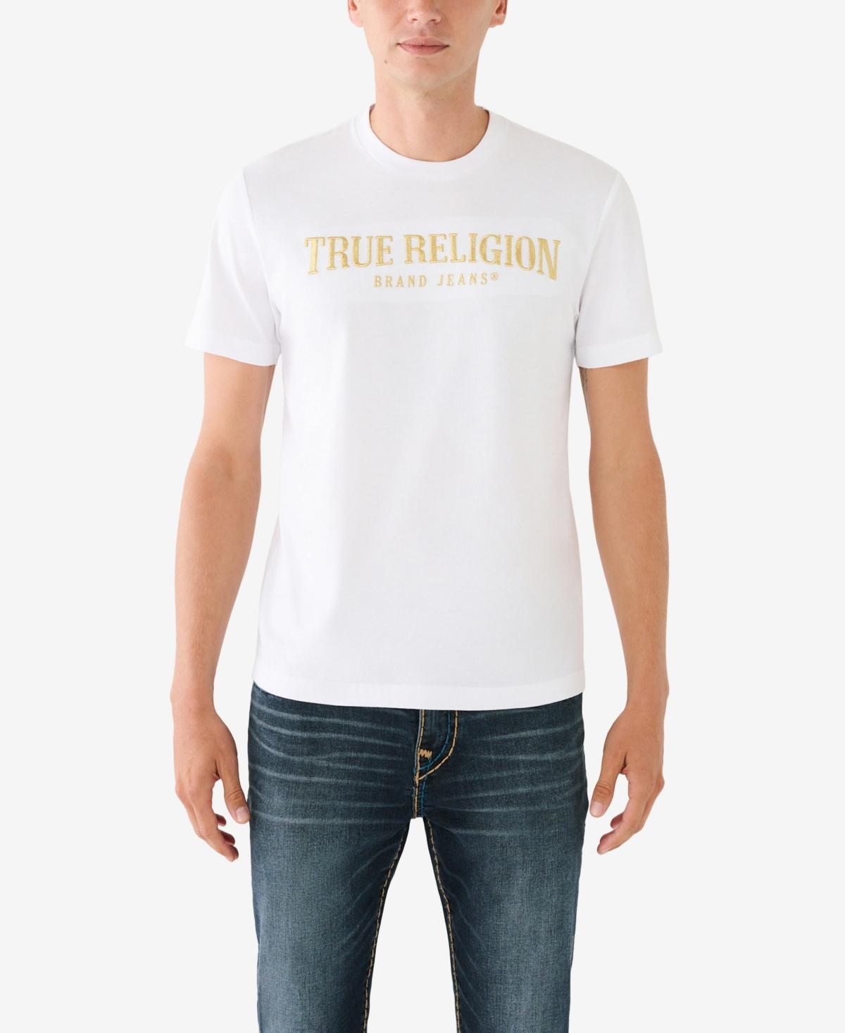 True Religion Brand Jeans Gold Arch Embroidered T-Shirt Product Image