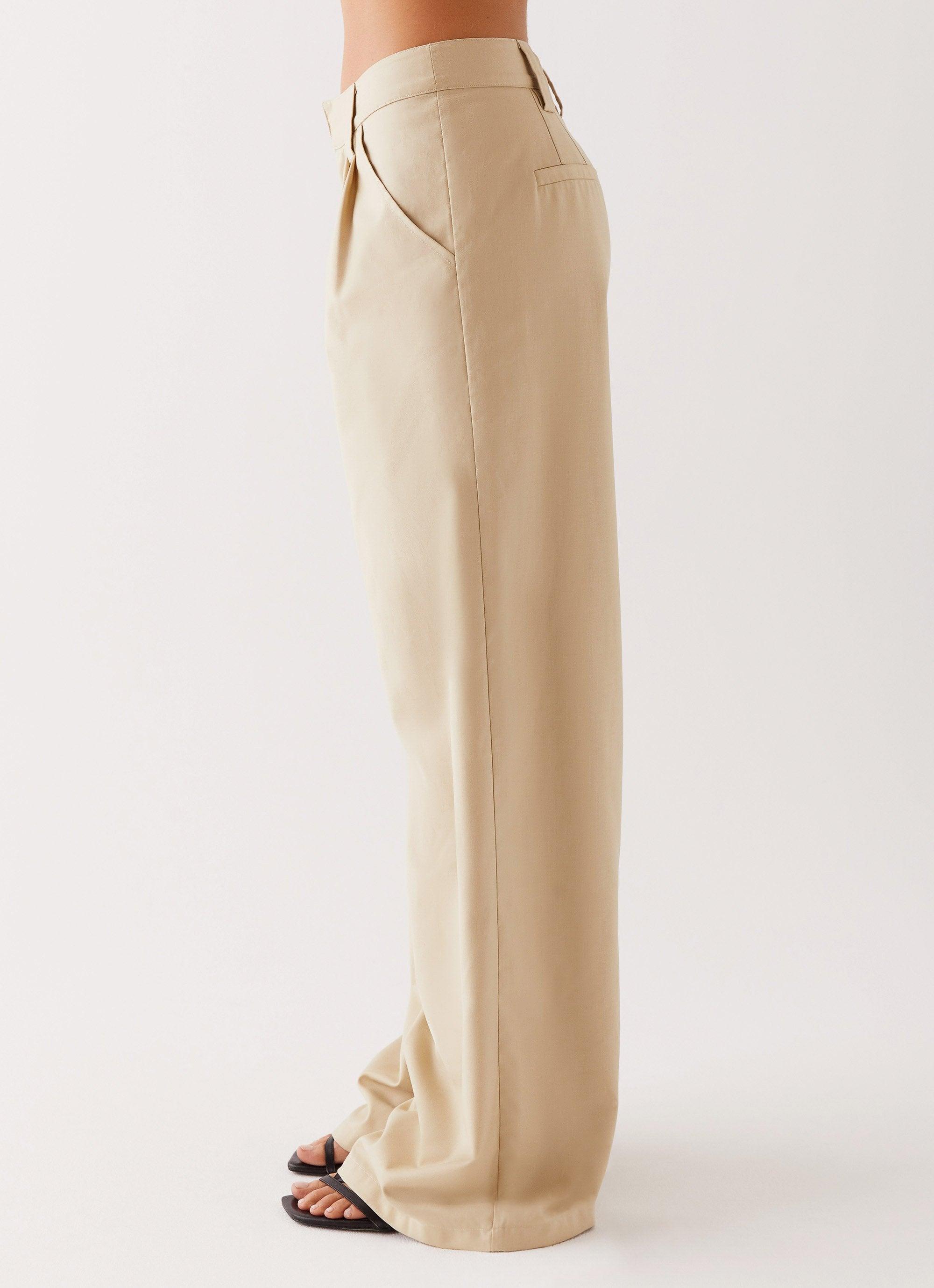 Siena Style Tailored Pants - Beige Product Image