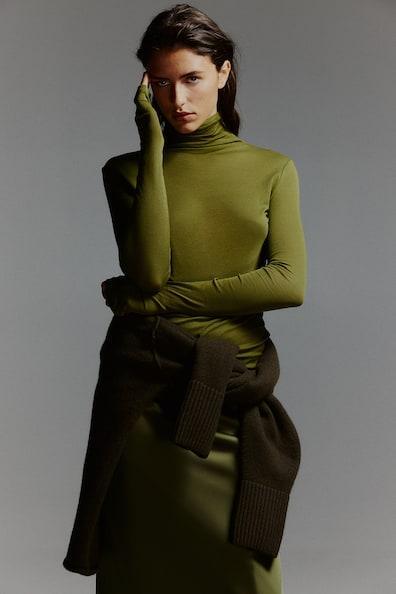 Pima Cotton Turtleneck Top Product Image