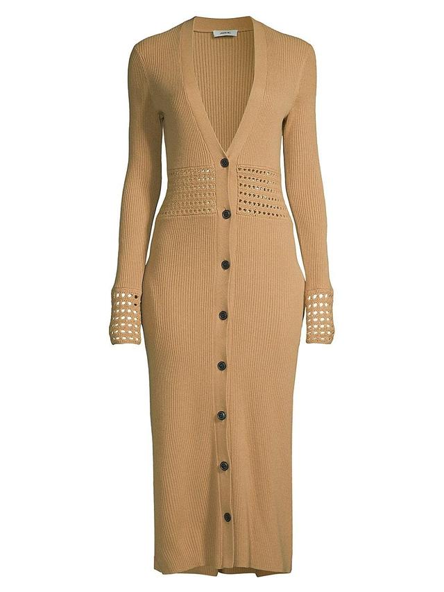 Womens Merino Wool-Blend Midi-Dress Product Image