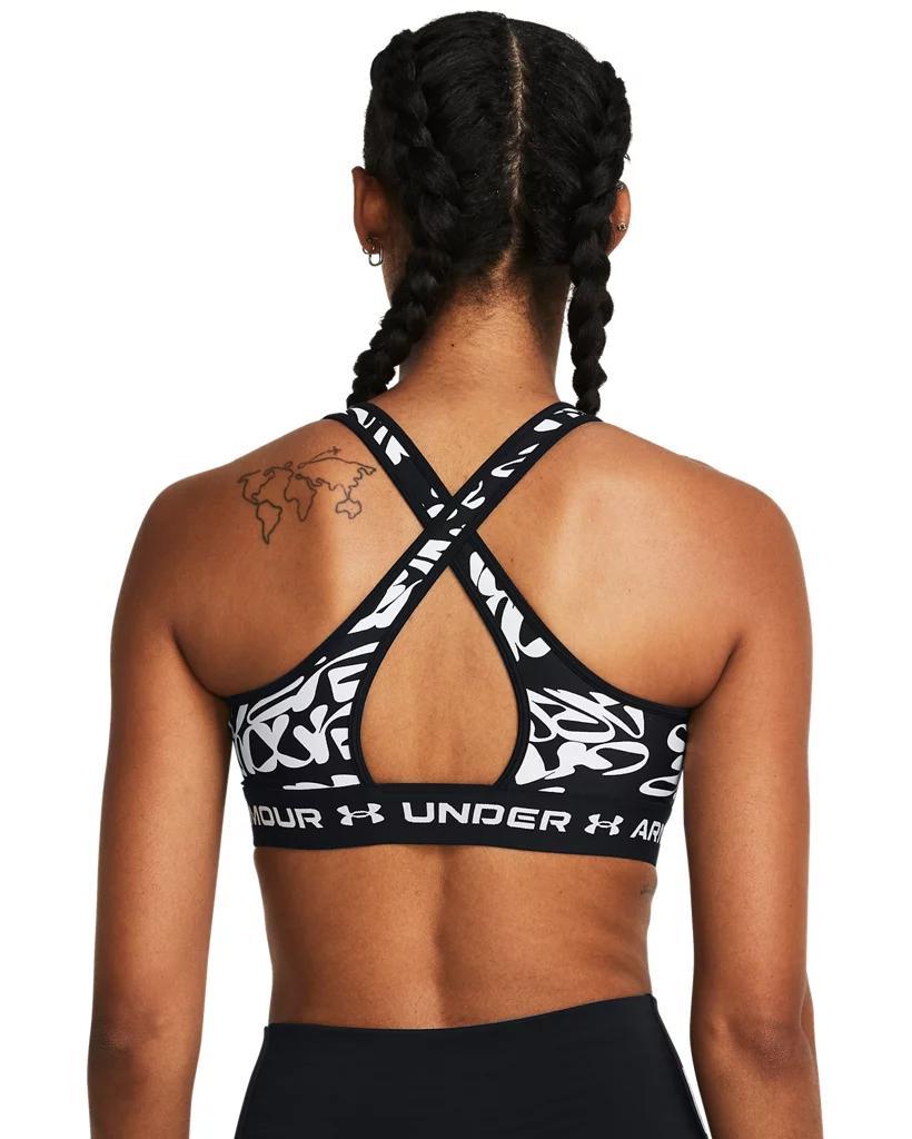 Women's Armour® Mid Crossback Printed Sports Bra Product Image