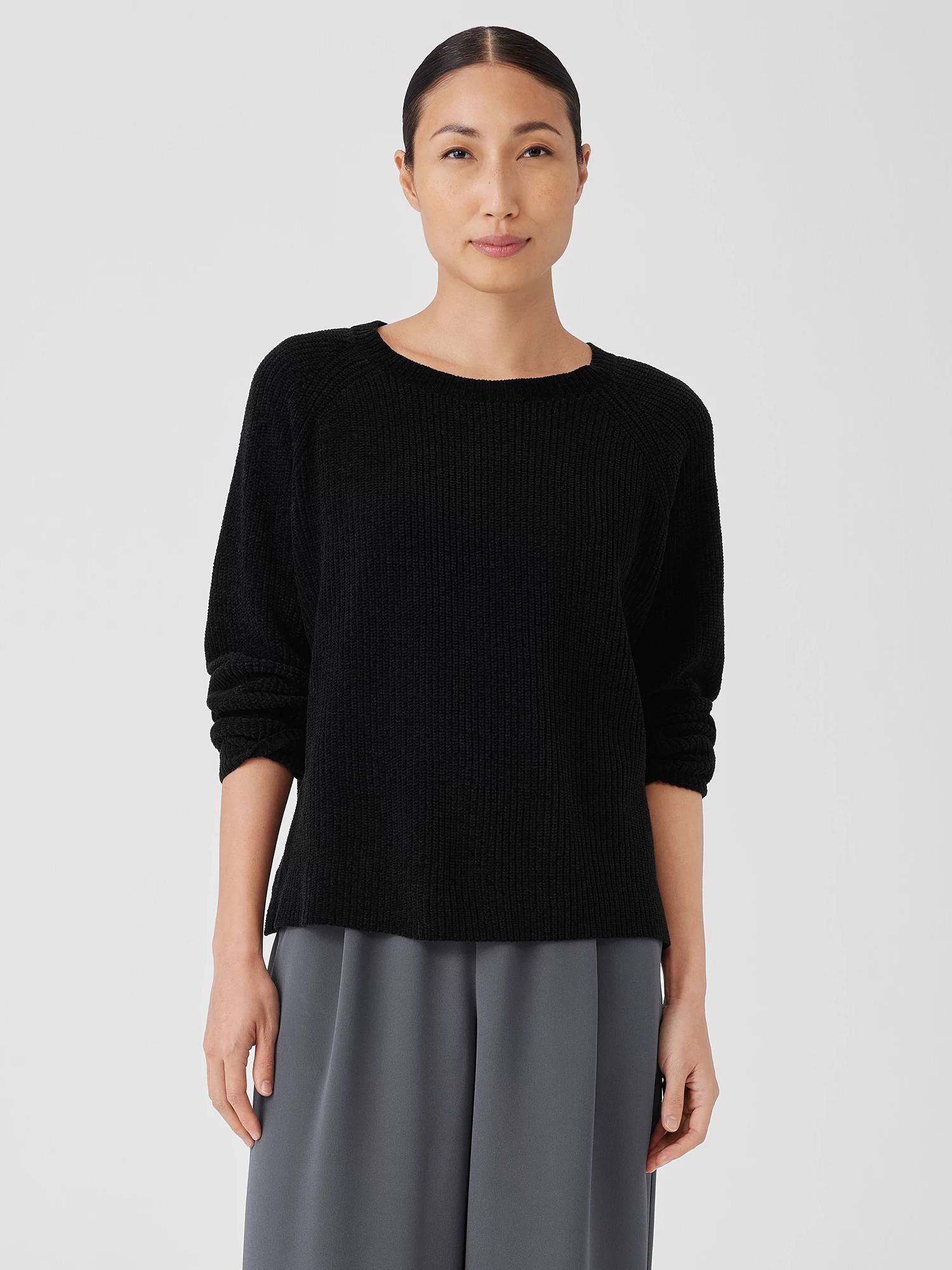 EILEEN FISHER Organic Cotton Chenille Crew Neck Topfemale product image