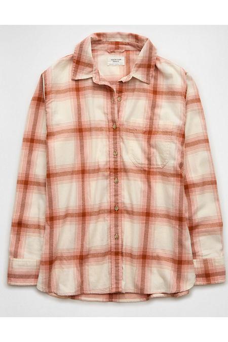 AE Oversized Plaid Flannel Shirt Women's Product Image