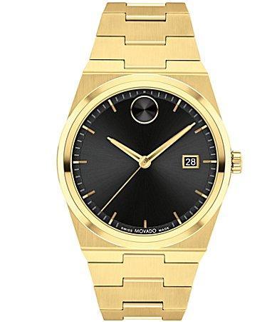 Movado Bold Mens Quest Quartz Analog Gold Tone Stainless Steel Bracelet Watch Product Image