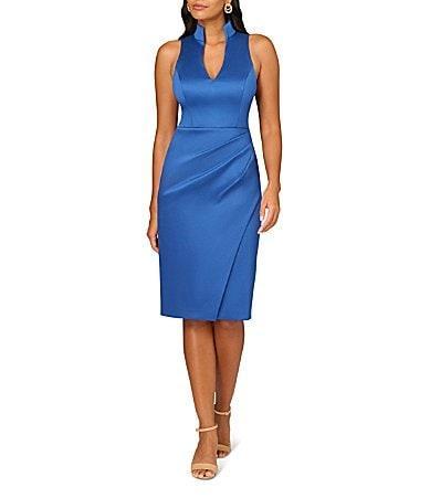 Womens Satin Sheath Midi-Dress product image