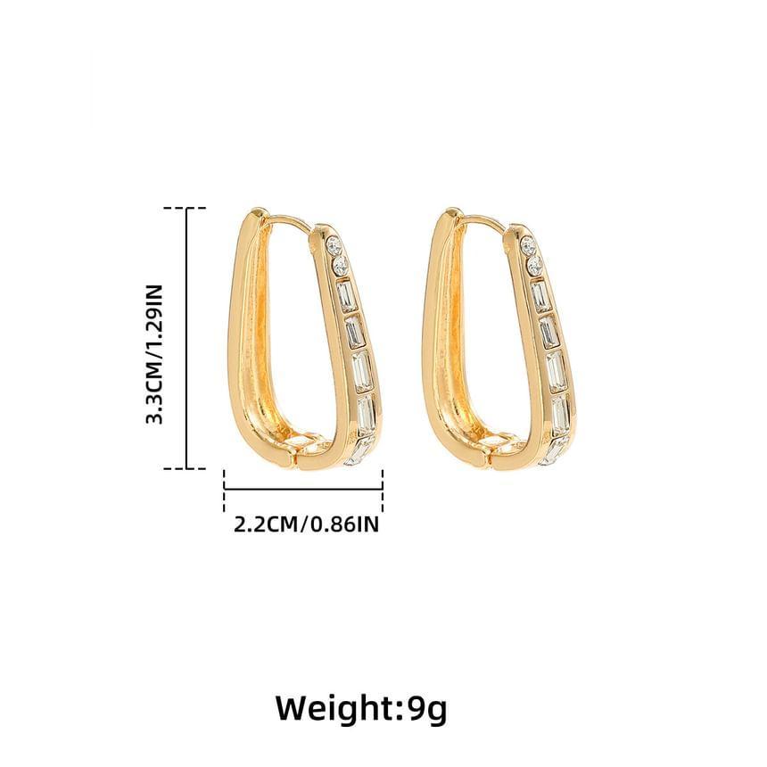 Rhinestone Hoop Earring Product Image